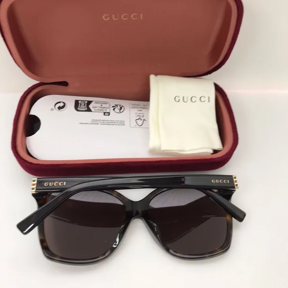 New Authentic Gucci GG0459SA 002 Havana Brown Butterfly Sunglasses Gucci | Accessories | New Original Gucci Gg459sa 002  main image 3